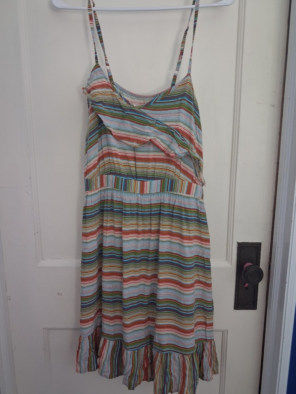 Xhilaration Multicolor Striped Spaghetti Strap Midi Sun Dress XXL